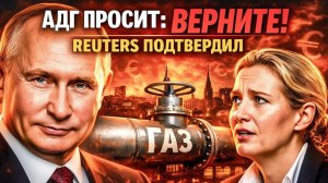 НЕМЦЫ ПРОСЯТ ВЕРНУТЬ «ПУТИНСКИЙ ГАЗ»!