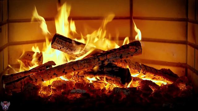 Уютный камин 4K . Заставка для отдыха, сна и учебы. Потрескивающий камин.Ver 6. 4K UHD