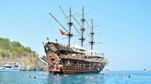 Морская прогулка  на яхте в Турции.