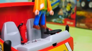 Пожарная Полицейская машина Самолет Фура и Грузовик рабочие машины для мальчиков.