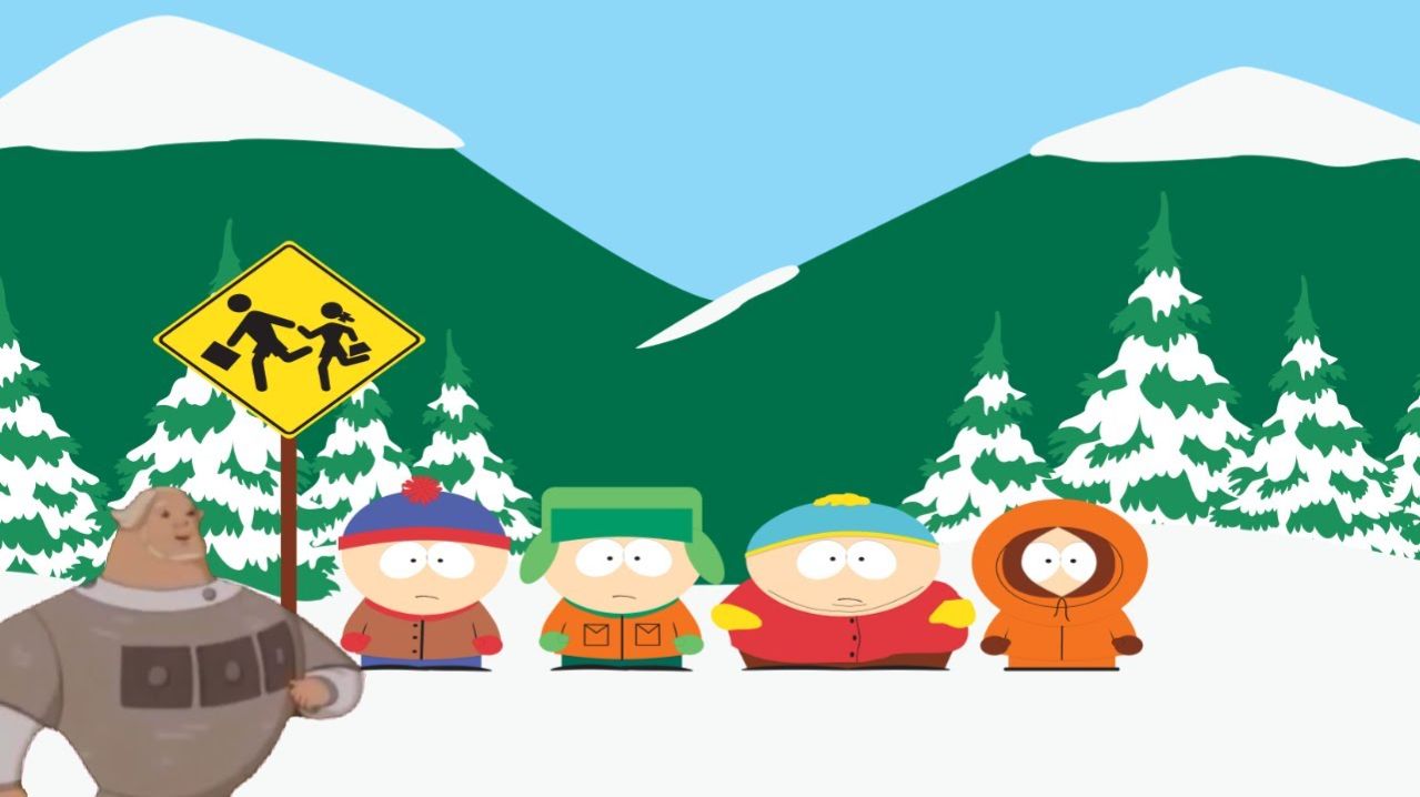 южный парк заставка ( В виде Добрыня Никитич и Змей Горыныч)