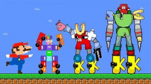 Mario vs МОЩНЕЙШИЙ РОБОТ Alphabet 2! ТРАНСФОРМ ⚡