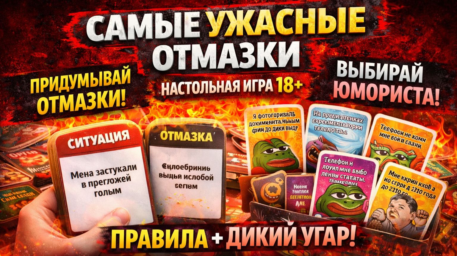 Самые ужасные отмазки — правила настольной игры | как играть | смешная игра 18+