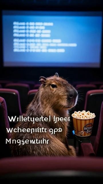 Капибара в кино: новый взгляд на развлечения! #капибара #кино #животные