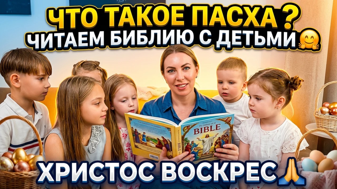 ЧТО ТАКОЕ ПАСХА ❓ ЧИТАЕМ БИБЛИЮ С ДЕТЬМИ 🤗 ХРИСТОС ВОСКРЕС 🙏🏻