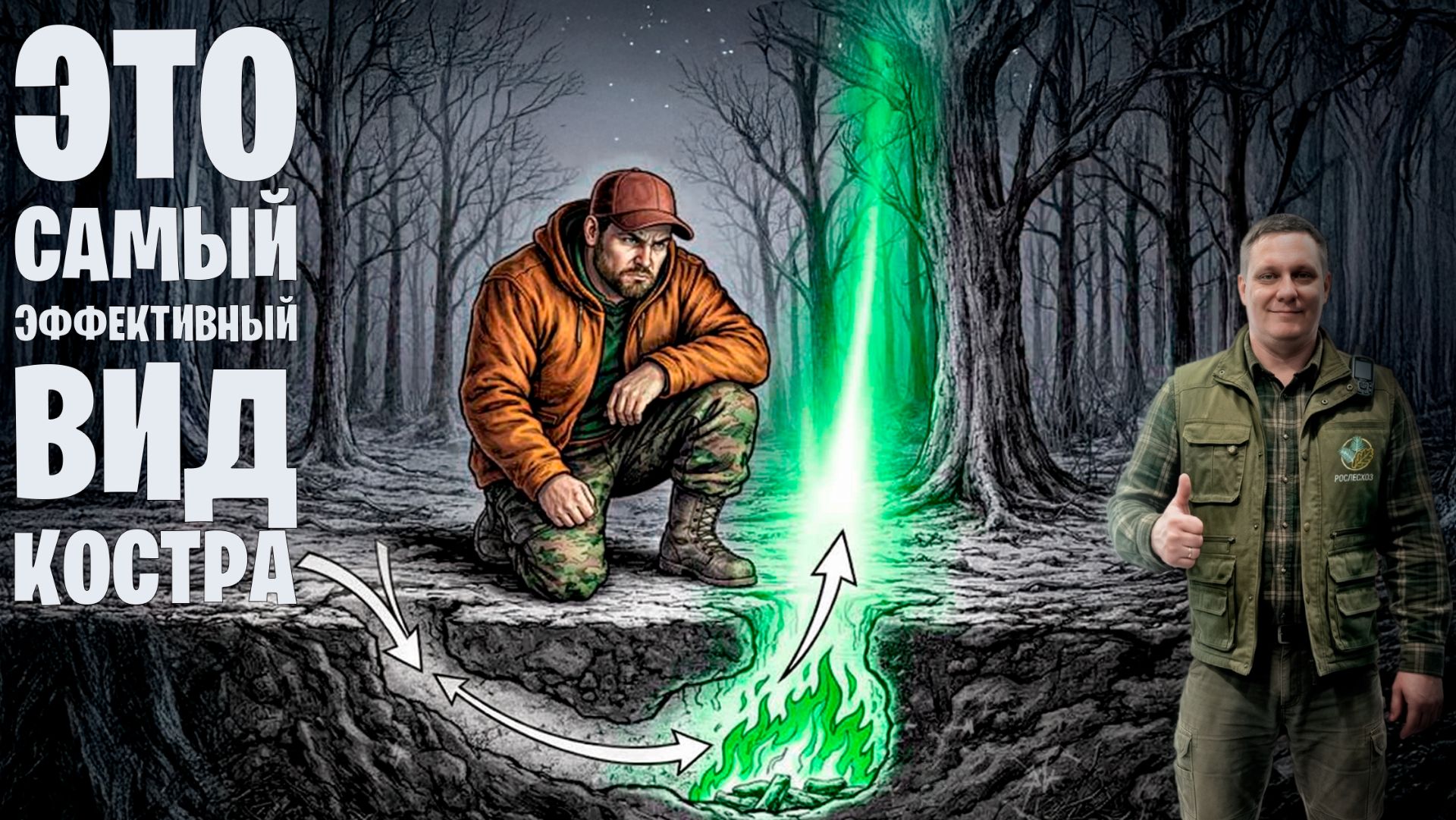 Костер по методу Дакота: действительно ли это работает? Тепла больше! а дров столько же.