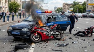 BeamNG Drive - Безумные аварии на мотоциклах