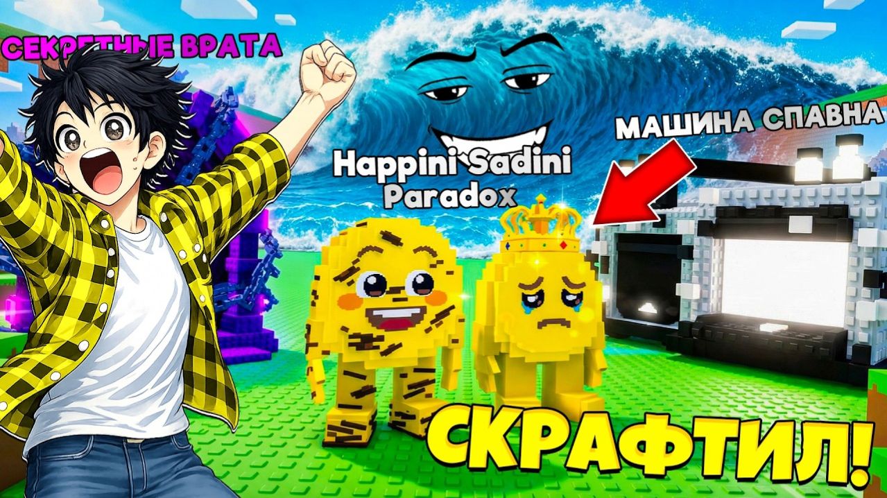 СКРАФТИЛ ПАРАДОКС ХАПИНИ САДИНИ? СЕКРЕТНЫЙ АДМИН АБЬЮЗ И НОВЫЕ ВРАТА В СБЕГИ ОТ ЦУНАМИ в Роблокс!