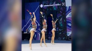 Российские гимнастки завоевали три медали на этапе Кубка мира по художественной гимнастике.