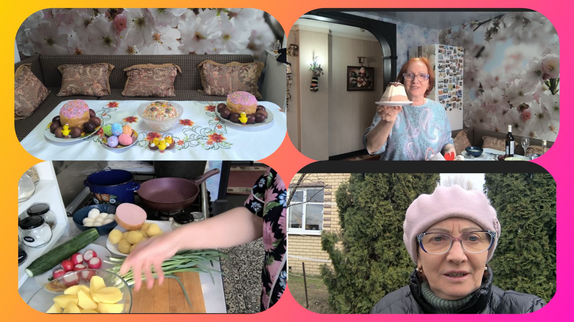 Всех с праздником!Светлой Пасхой.Показываю свою деревню.