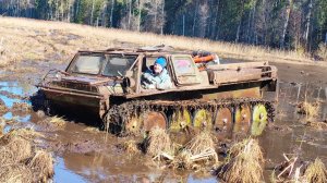 Газушка V6 ЯМЗ летает по болотам