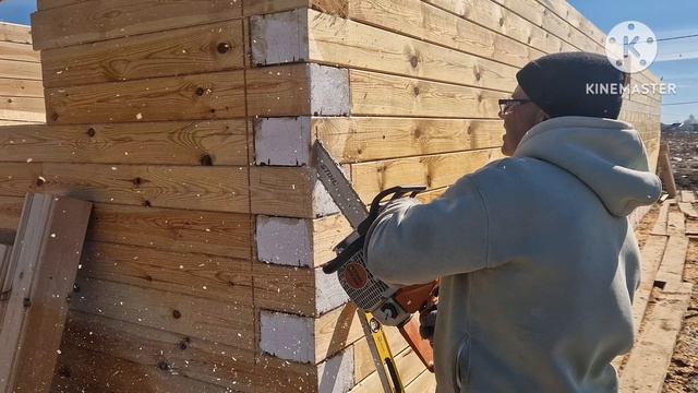 Как сделать  супер  тёплый  угол в доме из бруса.