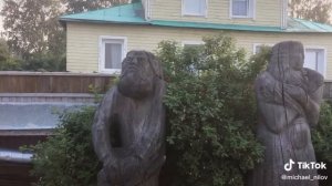 ДЕРЕВЯННЫЕ СТАТУИ НА ОНЕЖСКАЯ НАБЕРЕЖНАЯ СЪЁМКИ 2021 ГОД