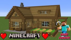 Майнкрафт. Как построить базовый дом для выживания. Minecraft.