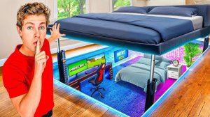 Я построил в своей комнате СЕКРЕТНУЮ двухъярусную кровать! Челендж!