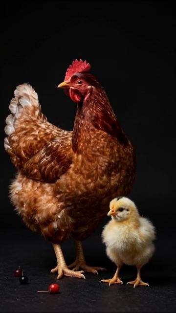 Курица и цыпленок: забавные моменты на ферме #курица #цыпленок #ферма