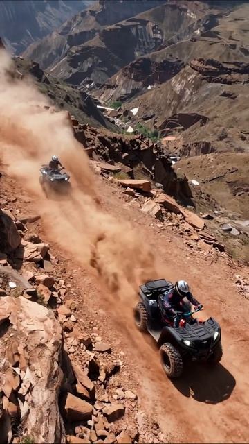 Экстремальные заезды на квадроциклах по горным склонам #квадроциклы #приключения #экстрим