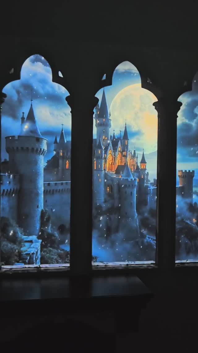 Вид из окна ♥️♥️♥️ #projection #shorts #зимавсердце