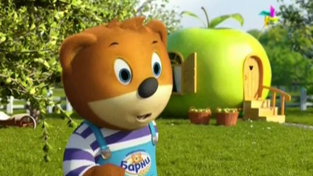 Реклама Медвежонок Барни - Бисквит яблочной начинкой (НТВ, 08.2013)