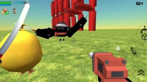 мина-игрок 4.0 и кошмарный мина-игрок против цыплëнка