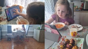 Внучка в гостях.