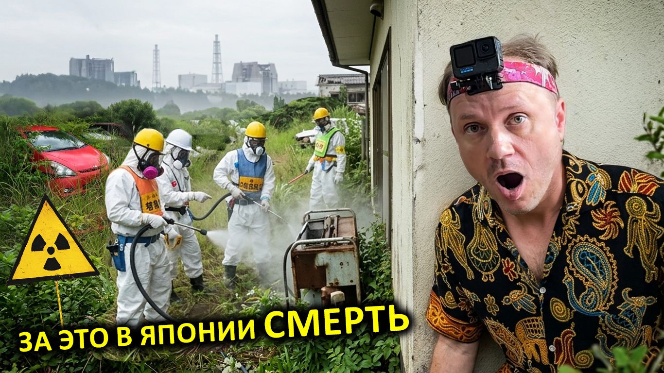 ✅Проникли в брошенные ДОМА Фукусимы ☢️ Побег от ЛИКВИДАТОРОВ в Зоне Отчуждения !!! ☠️⚡️Напали КАБАНЫ