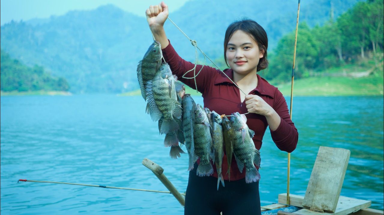 7 дней рыбалки в одиночестве на озере — выживание с примитивными орудиями.