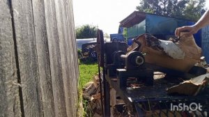 Дровокол редукторный 3 часть испытания прошли успешно,но самые большие пеньки ещё остались