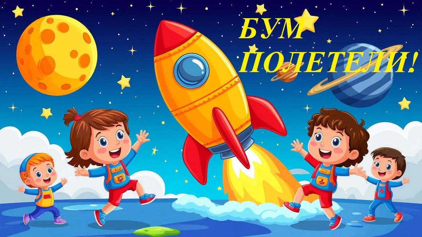 БУМ-БУМ 🚀 Залипательная песенка про космос. Ракета и звёзды для малышей смотреть онлайн