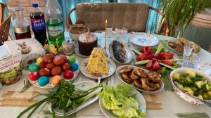 🧁🥚Влог Пасхальный, #празднуем Пасху, стол, двор в цветах, море🧁🥚🪻🌸🌷🌊