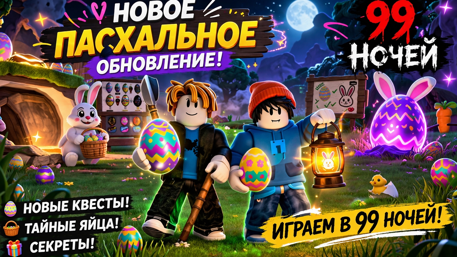 ПЕРВАЯ ЧАСТЬ ПАСХАЛЬНОГО ИВЕНТА В 99 НОЧЕЙ! 🥚🐰 Охота началась!