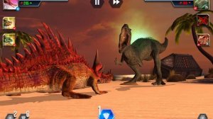 Сражения и победа, прошла битву сложную, « Я играю в Jurassic world the Game »