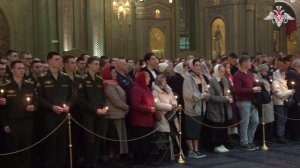 Пасхальное богослужение в Главном храме ВС РФ