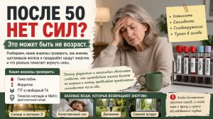 Усталость, которая не уходит после 50 лет? Прежде чем списать ее на возраст, проверьте эти факторы.