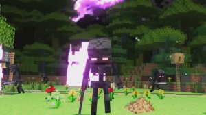 Босс Шторм Уизер против безопасности деревни — анимация МАЙНКРАФТ