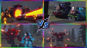 ПОЕЗД МУТАНТ против ДОБРЫЙ ПАРОВОЗИК и ТЕМНЫЙ ЗВЕРЬ — Битва Поездов-Монстров 🚂👹⚡️