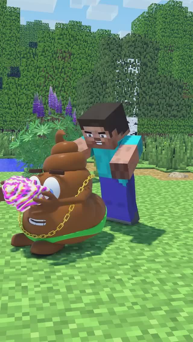 Игра в слизь. Майнкрафт Мультик