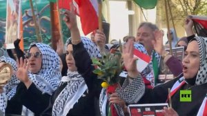 مظاهرات في برلين احتجاجا على الغارات الإسرائيلية على لبنان وتضامنا مع إيران وفلسطين