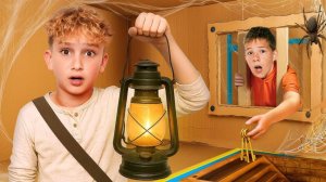 КАРТОННЫЙ ДОМ С ПРИВИДЕНИЯМИ! ВИДЕО ДЛЯ ДЕТЕЙ