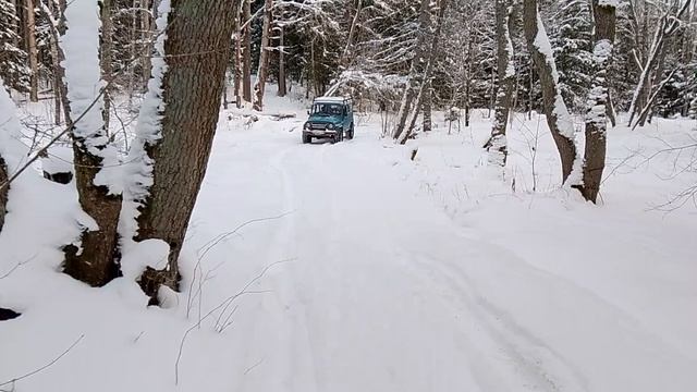 УАЗ а зимнем лесу!)