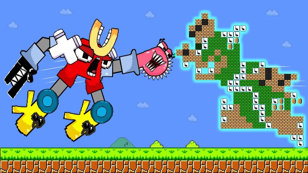 Mario vs РОБОТ Alphabet Lore! МЕГА ЛАБИРИНТ 🤖