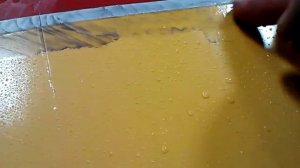 №74- Шлифовка границ цветов на крыле сверху 600 шкуркой .