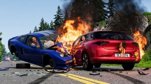 BeamNG Drive - Высокоскоростные автомобильные аварии