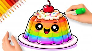 КАК НАРИСОВАТЬ ЖЕЛАТИН ПУШИСТЫЙ ЛЕГКИЙ / Урок рисования для детей от 3 лет