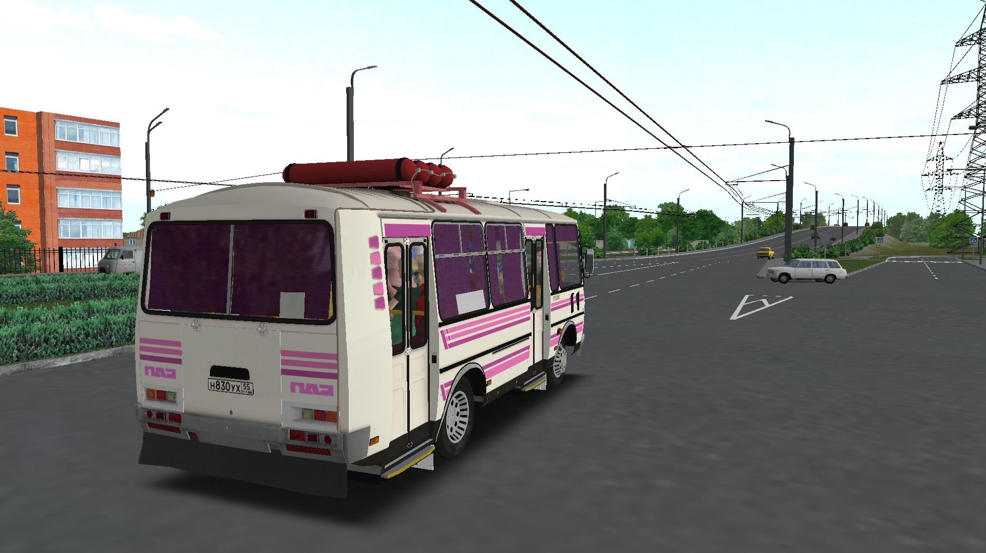 Поездка на ПАЗ-32054 по маршруту №15 по карте Тверь 3.0