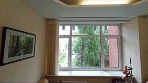 Вертикальные жалюзи Вальс с электрокарнизом. Управление пульт. SVIL