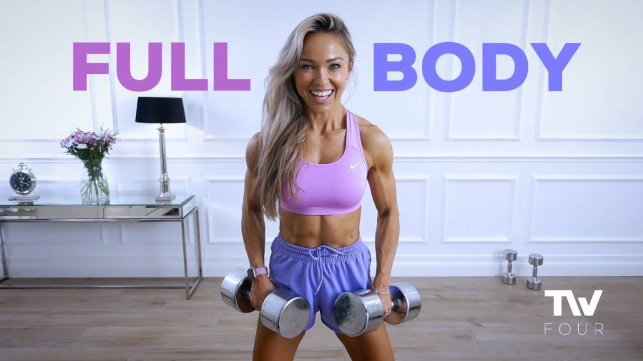 Caroline Girvan - INTENSE TEMPO FULL BODY WORKOUT - Dumbbells | Tempo Week Day 4