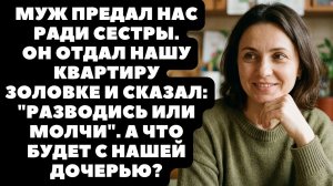 Муж предал нас ради сестры, он отдал нашу квартиру золовке