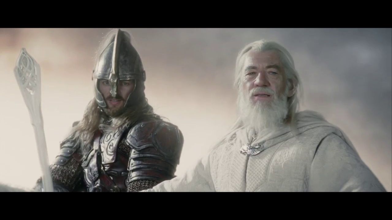 Гэндальф и Эомер приходят на помощь. HD