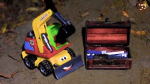 Мультик про машинки. Экскаватор и Погрузчик Ищут клад. МанкитМульт